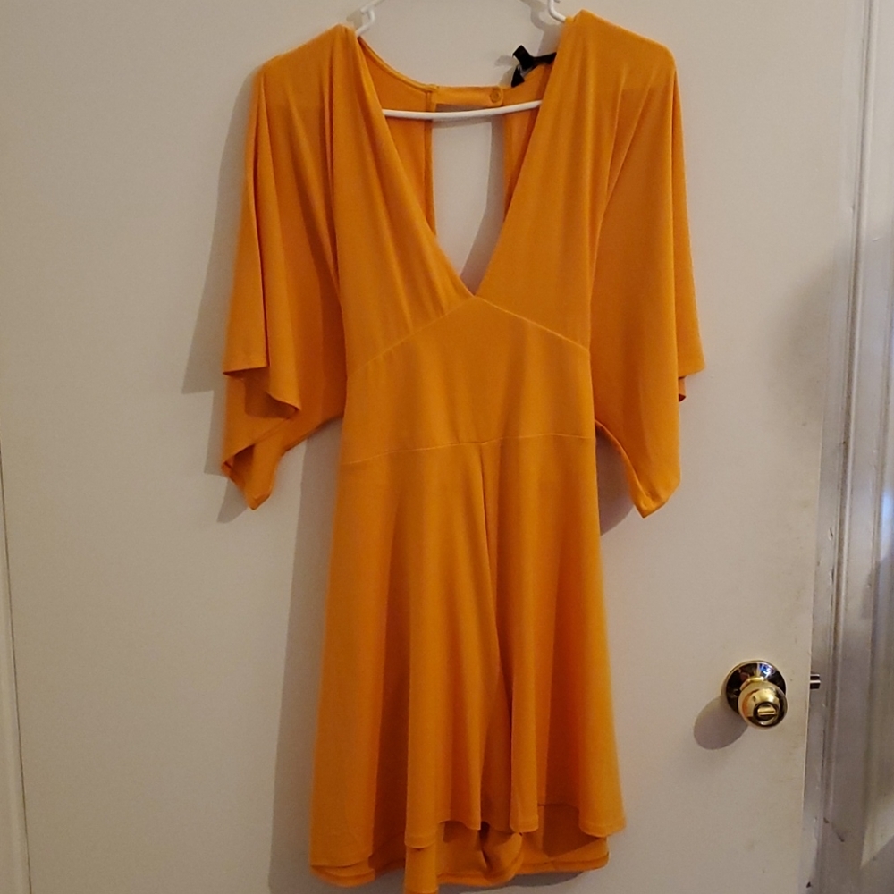 Express womens romper, yellow, size XL